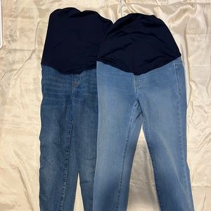 2 pairs of Madewell maternity jeans